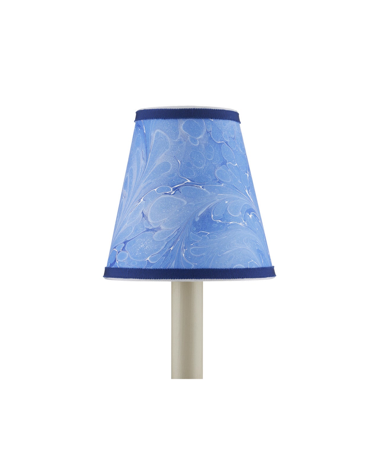 Marble Blue Paper Tapered Chandelier Shade